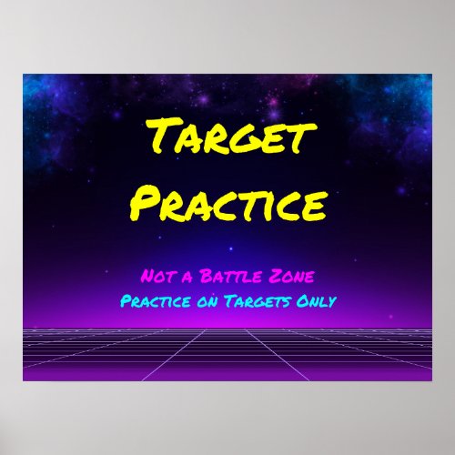 Epic Space Dart Blaster Birthday Party Practice Poster