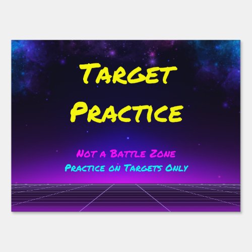 Epic Space Dart Blaster Birthday Party Practice Sign
