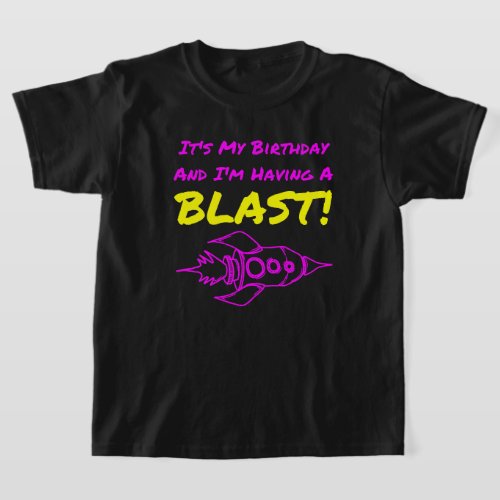 Epic Space Dart Blaster Birthday Party T_Shirt