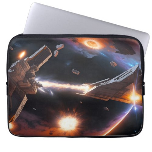 epic space scene laptop sleeve