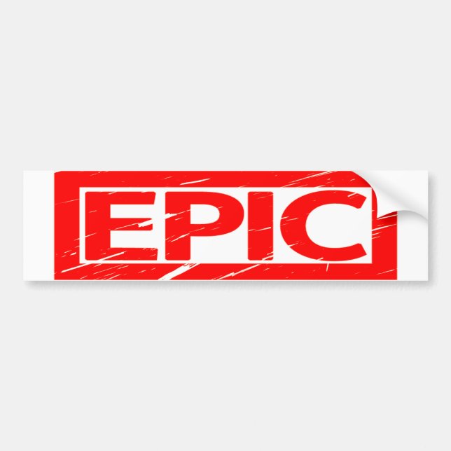 Epic Stamp Bumper Sticker (Front)