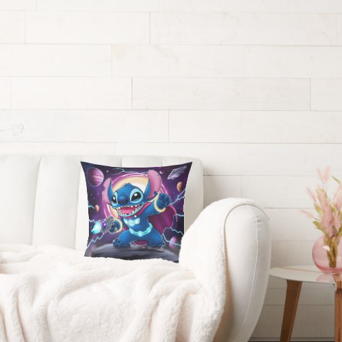 Epic Stitch _ Cosmic Hero Throw Pillow