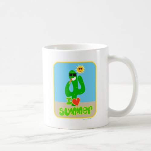 Epic Summer Love Cactus Cartoon Fun  Coffee Mug