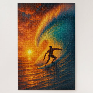 Epic Sunset Wave Surfer – Ocean Jigsaw Puzzle