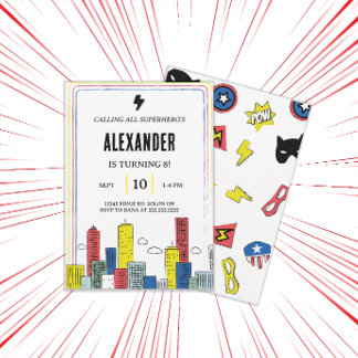 Epic Superhero Invitation | Boys Comic Book Party