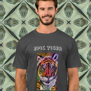 Epic Tiger Looking at You, Multimedia T-Shirt