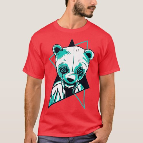 Epic Trippy Panda Rave Design Abstract  T_Shirt