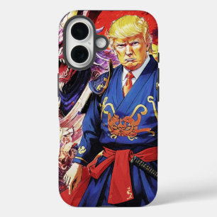 Epic Trump Samurai Anime iPhone 16 Case