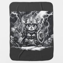 Epic Viking Cat Warrior with Axe & Shield
