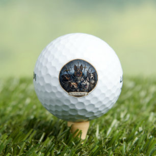 Epic warrior dogs medieval armor custom golf balls
