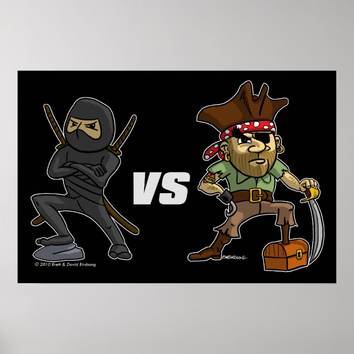 epic Warrior Ninja vs Pirate Poster