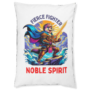 Epic Warrior Otter with Sword in Hand Pet Bed