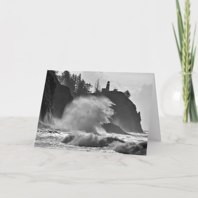 Epic Waves at Cape Disappointment, WA Card (Front)