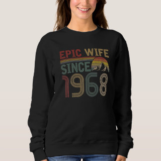 Epic Wife Since 1968 Cute 54th Wedding Anniversary Sweatshirt
