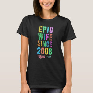 Epic Wife Since 2008 Cheers To 14th Anniversary We T-Shirt