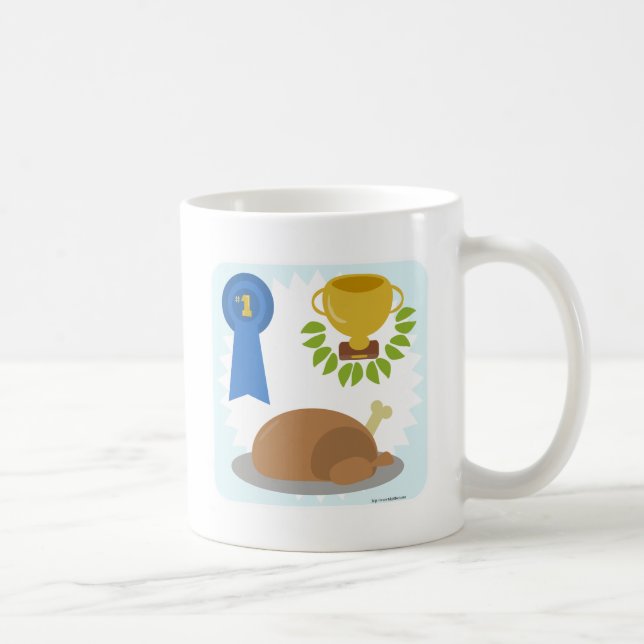 Epic Winner Chicken Dinner Logo Cartoon Design Coffee Mug (Right)