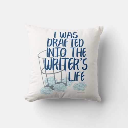 Epic Writers Life Draft Author Process Motto Throw Pillow