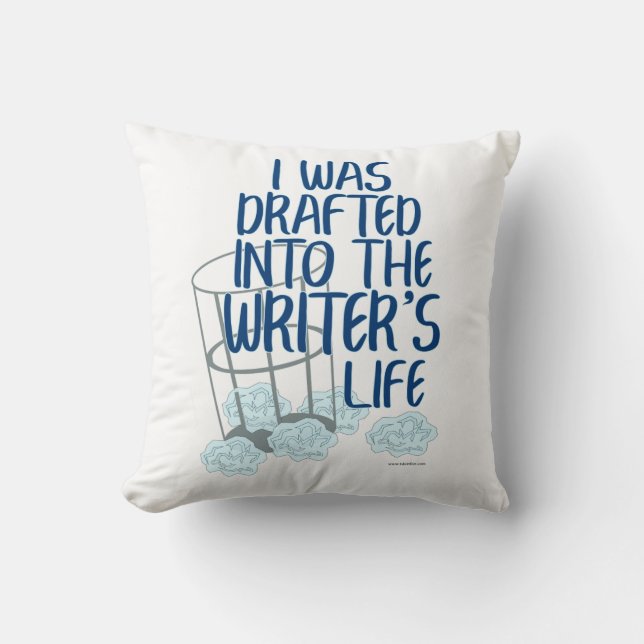 Epic Writers Life Draft Author Process Motto Throw Pillow (Front)