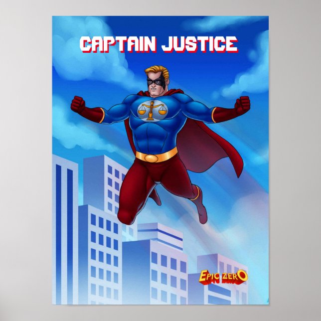 Epic Zero Captain Justice Poster (Front)