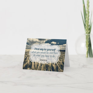 Epictetus "Do it" Inspirational Quote Letterpress Thank You Card