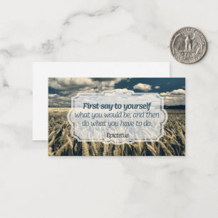 Epictetus "Do it" Inspirational Quote Note Card