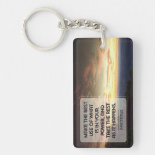 Epictetus Inspirational Quote "Best use" Keychain