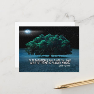 Epictetus Inspirational Quote "Learn" Postcard