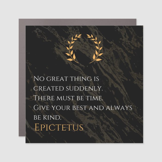 Epictetus's Recipe for Greatness Car Magnet (Front)