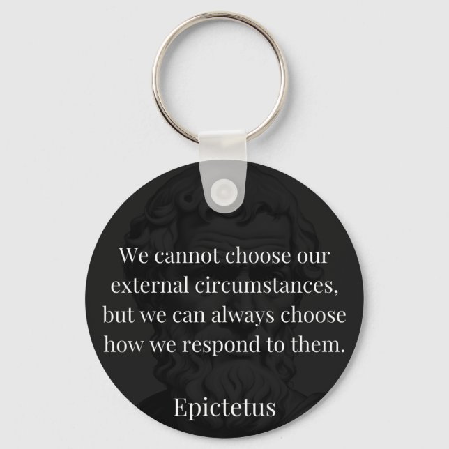 Epictetus's Wisdom: Empowerment through Response Keychain (Front)
