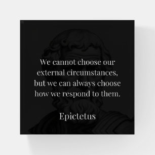 Epictetus's Wisdom: Empowerment through Response Paperweight