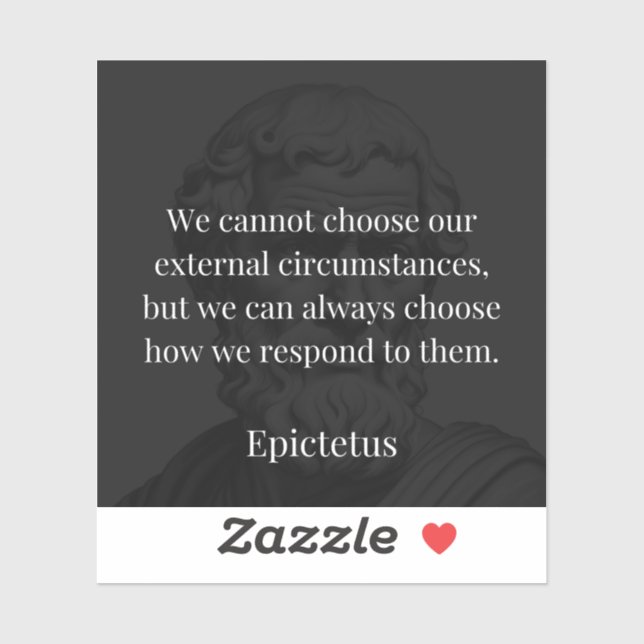 Epictetus's Wisdom: Empowerment through Response Sticker (Sheet)