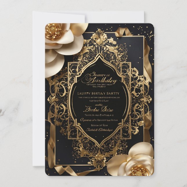 Epicurean Elegance Unveiled: Your Royal Invitation (Front)