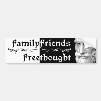 Epicurus: Family Friends Freethought 2 Bumper Sticker