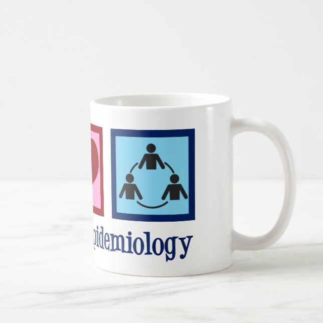 Epidemiologist Peace Love Epidemiology Coffee Mug (Right)