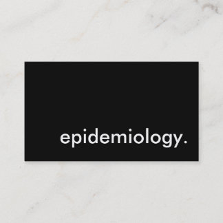 epidemiology. business card
