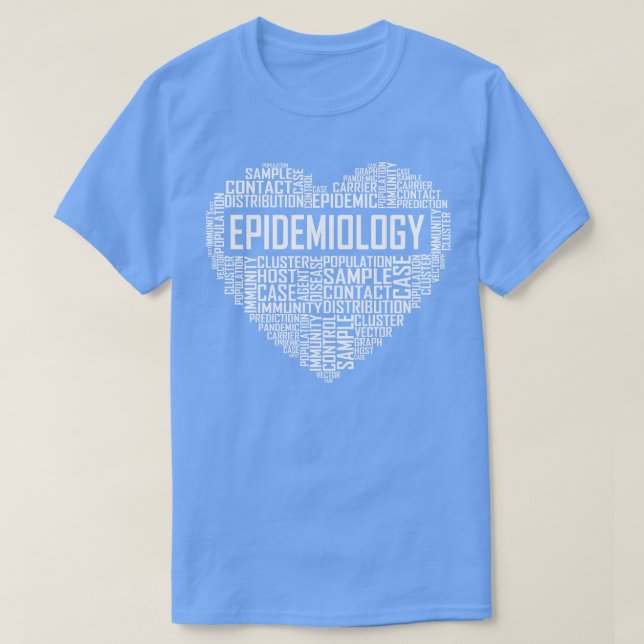 Epidemiology Heart T-Shirt (Design Front)