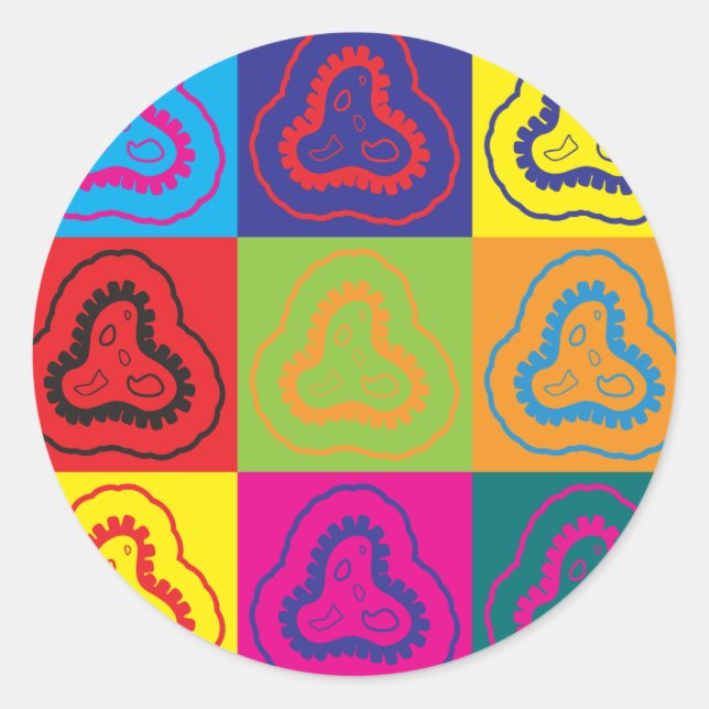 Epidemiology Pop Art Classic Round Sticker (Front)
