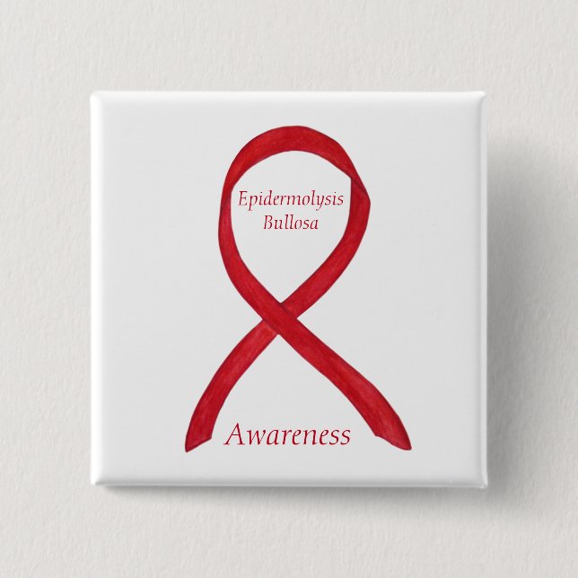 Epidermolysis Bullosa Awareness Ribbon Custom Pin (Front)