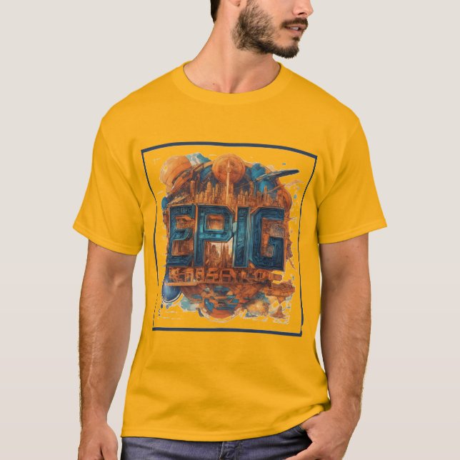 Epig Futuristic Sci-Fi Movie Title Design - High D T-Shirt (Front)