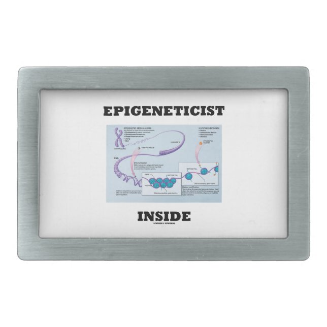 Epigeneticist Inside (Epigenetic Mechanisms) Rectangular Belt Buckle (Front)
