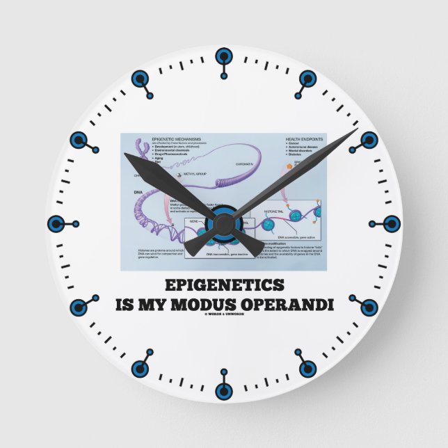 Epigenetics Is My Modus Operandi (Mechanisms) Round Clock (Front)