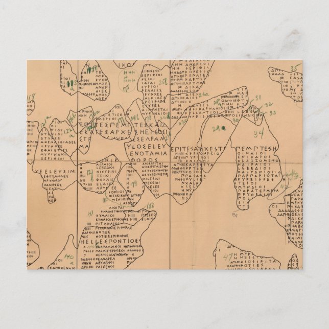 Epigraphic Chart Postcard (Front)