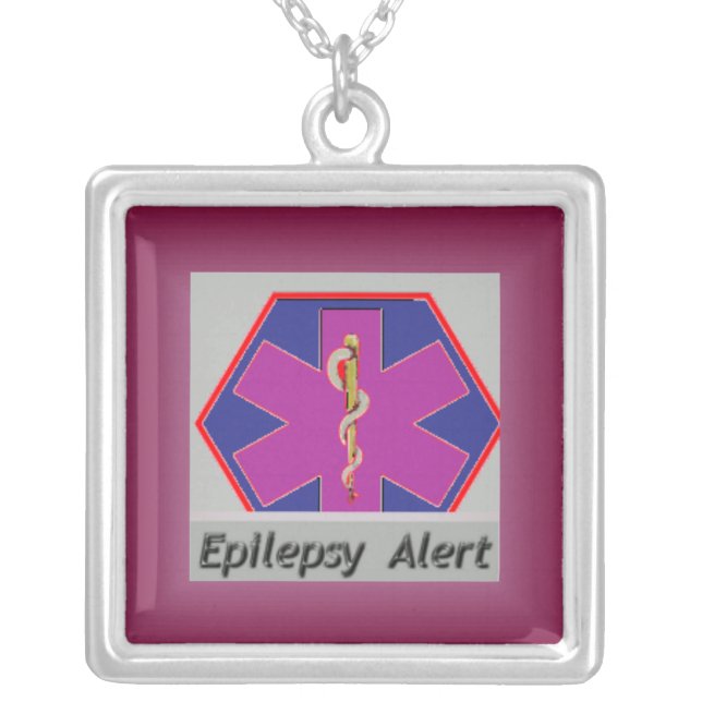 Epilepsy   2 silver plated necklace (Front)