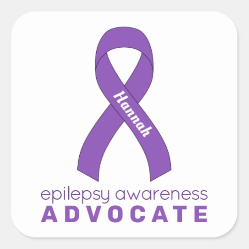 Epilepsy Advocate White Square Sticker