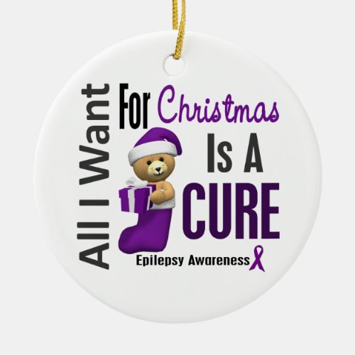 Epilepsy All I Want For Christmas Ornaments