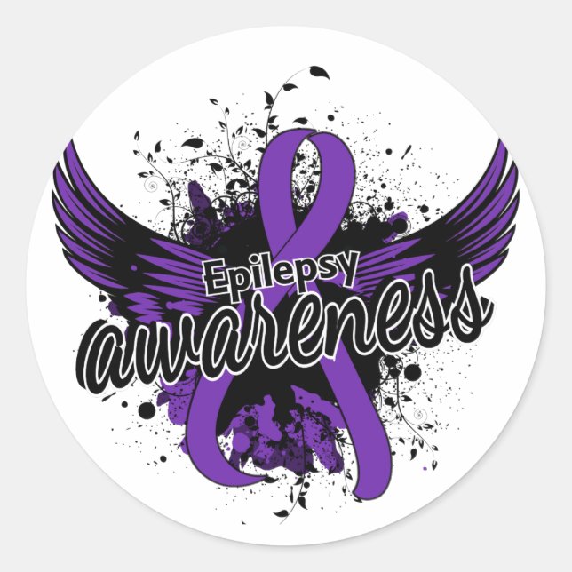 Epilepsy Awareness 16 Classic Round Sticker (Front)