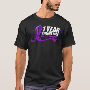 Epilepsy Awareness 1 Year Seizure Free Ribbon T-Shirt