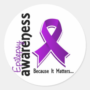 Epilepsy Awareness 5 Classic Round Sticker