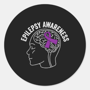 Epilepsy Awareness 5  Classic Round Sticker