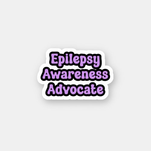 Epilepsy Awareness Advocate Purple  Sticker